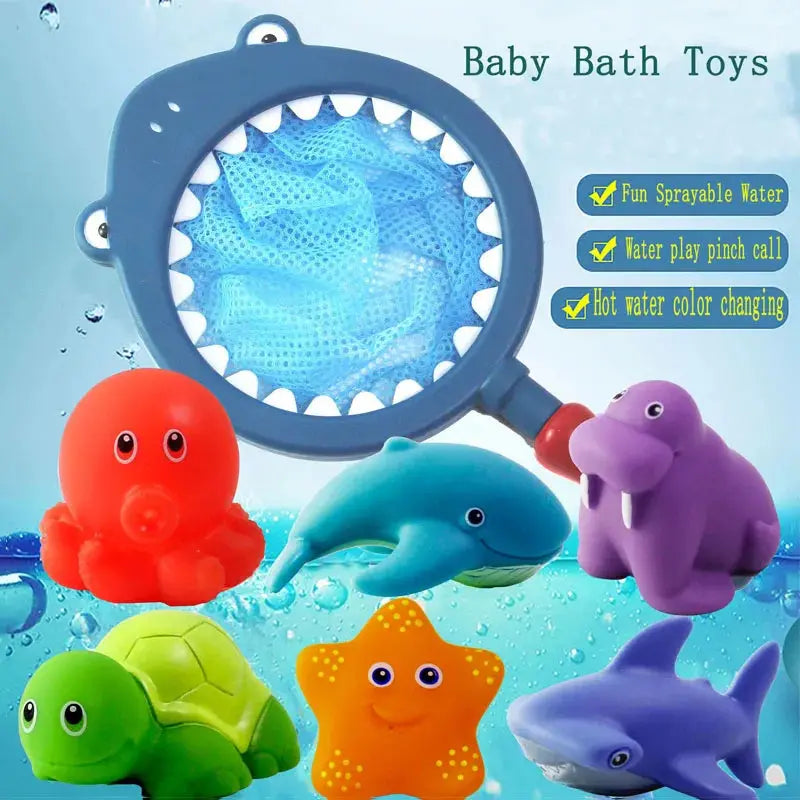 Baby Bath Toys Bathtub Colorful Toys Waterproof Bath Toys for Toddler Infant Boys Girls 0~3years Gift Nova Trendz
