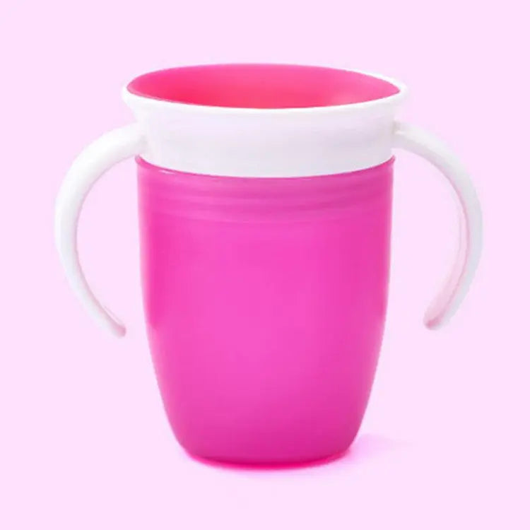 360 Degrees Can Be Rotated Baby Learning Drinking Cup with Double Handle Flip Lid Leakproof Silicone Infants Water Cups Bottle Nova Trendz