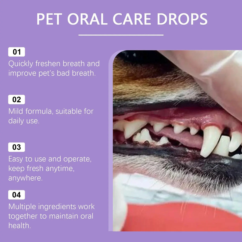 Pet Oral Cleaning Spray 50ml Dogs Cats Teeth Clean Deodorant Prevent Calculus Remove Kitten Bad Breath Mouth Fresh Pet Supplies - Nova Trendz