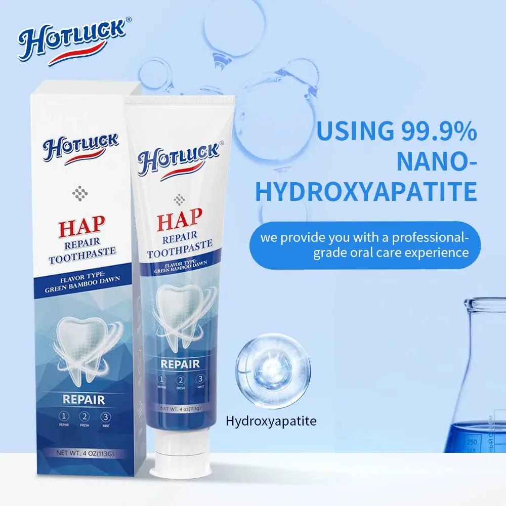 Hotluck Fluoride Free Nano Hydroxyapatite Toothpaste for & Sensitive Relief, Whitening, SLS Free, Natural Peppermint.Made in Chi - Nova Trendz