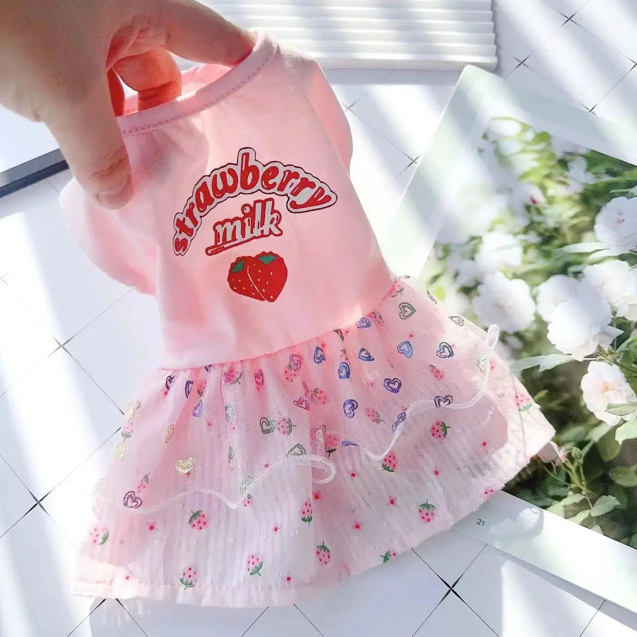 Cute Pets Clothes For Yorkshire Terrier Dogs Little Puppies Small Animals Breeds Striped Summer Wedding Princess Cats Dresses - Nova Trendz