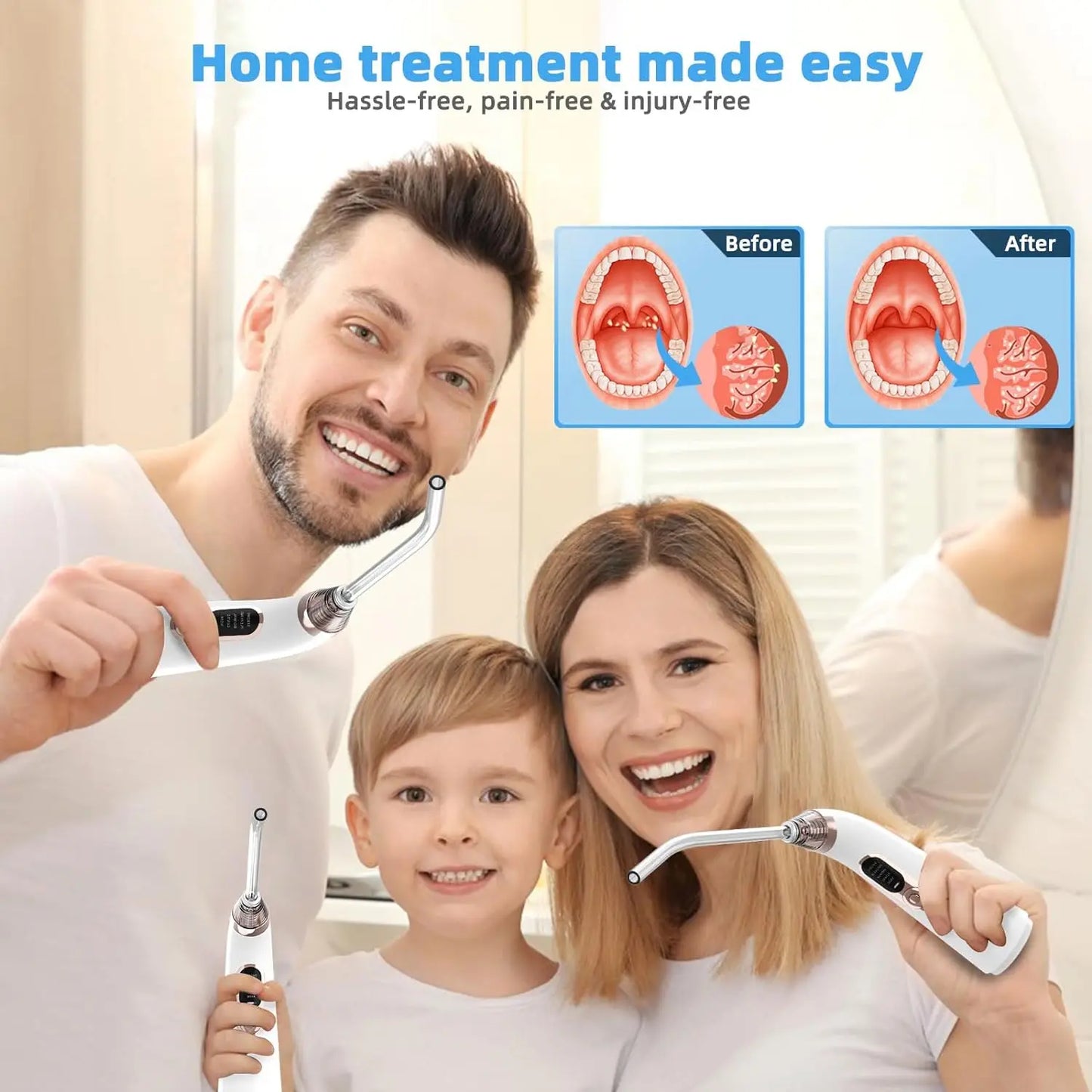 Electronic Vacuum Tonsil Stone Remover Kit with 5 Suction Modes 10in1 Tonsil Stone Cleaner Mouth Cleaning Tool Oral Fresh Care