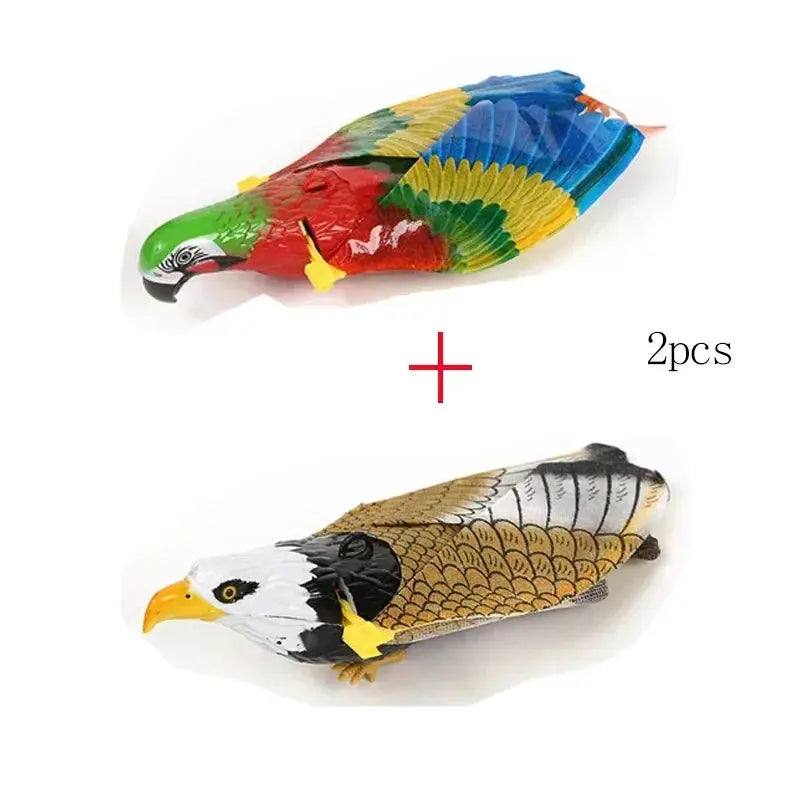 Simulation Bird Interactive Cat Toys Electric Hanging Eagle Flying Bird Cat Teasering Play Cat Stick Scratch Rope Pet Toys - Nova Trendz