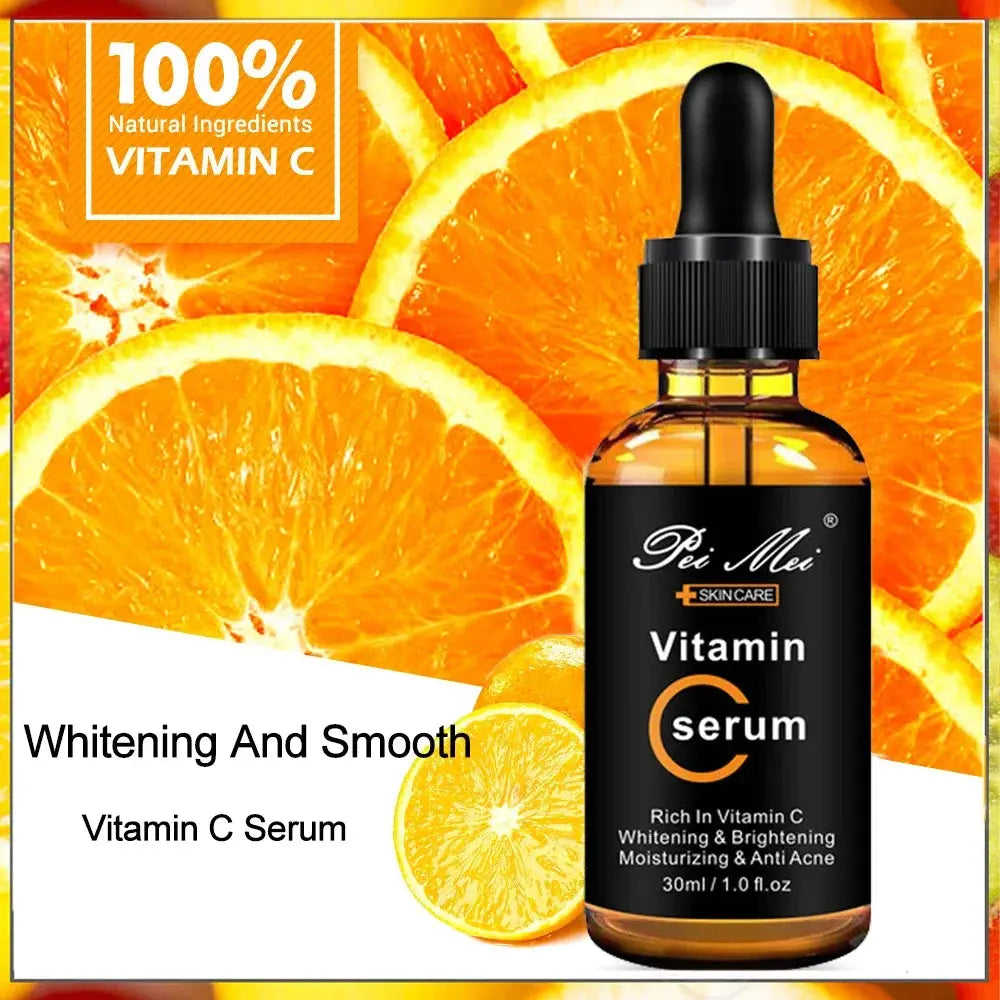 Skincare Products Vitamin C Facial Serum Brighten Skin Lighten Spots Hyaluronic Acid Face Essence Skin Care Products 30ml Nova Trendz