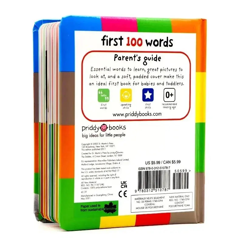 First 100 Words Baby Children's books aged 1-3English Picture Book Nova Trendz