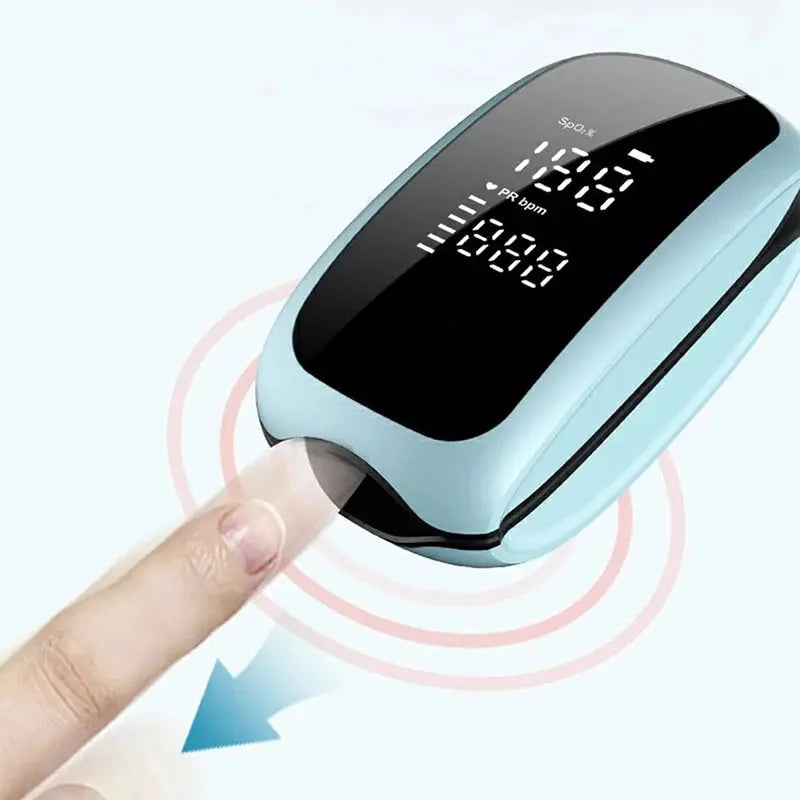 Recharge Finger Pulse Oximeter SpO2 Blood Oxygen Saturation Monitor with Rate Measurements Meter Medical Digital LED Heart Rate Nova Trendz