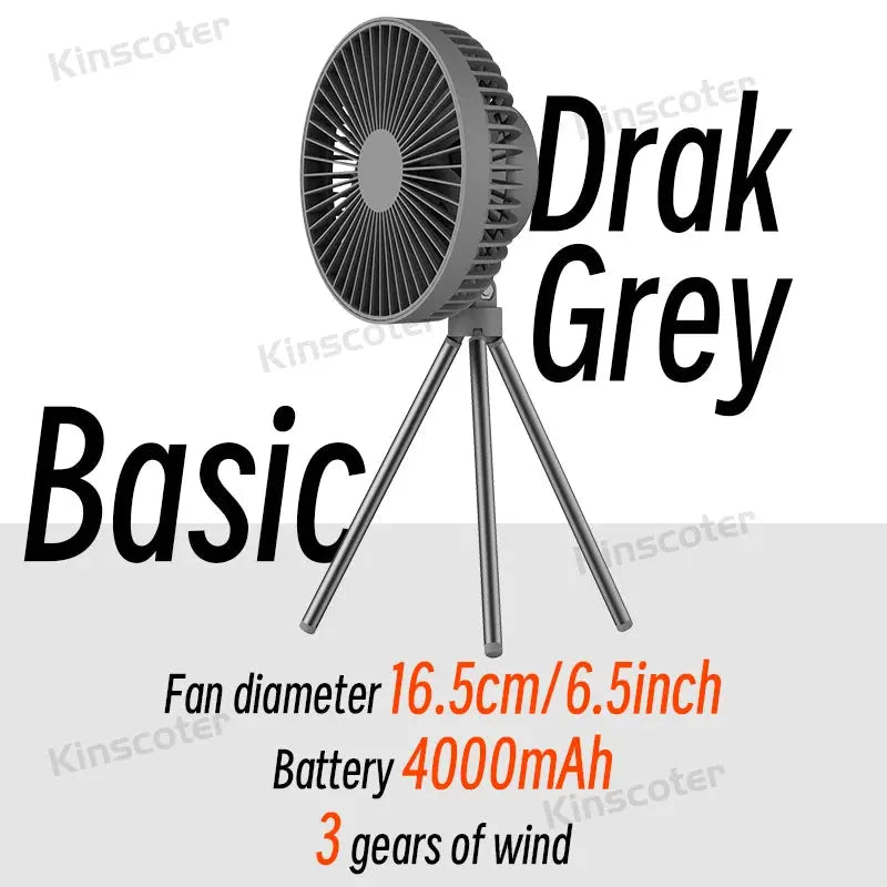 10000mAh 4000mAh Camping Fan Rechargeable Desktop Portable Circulator Wireless Ceiling Electric Fan with Power Bank LED Lighting Nova Trendz