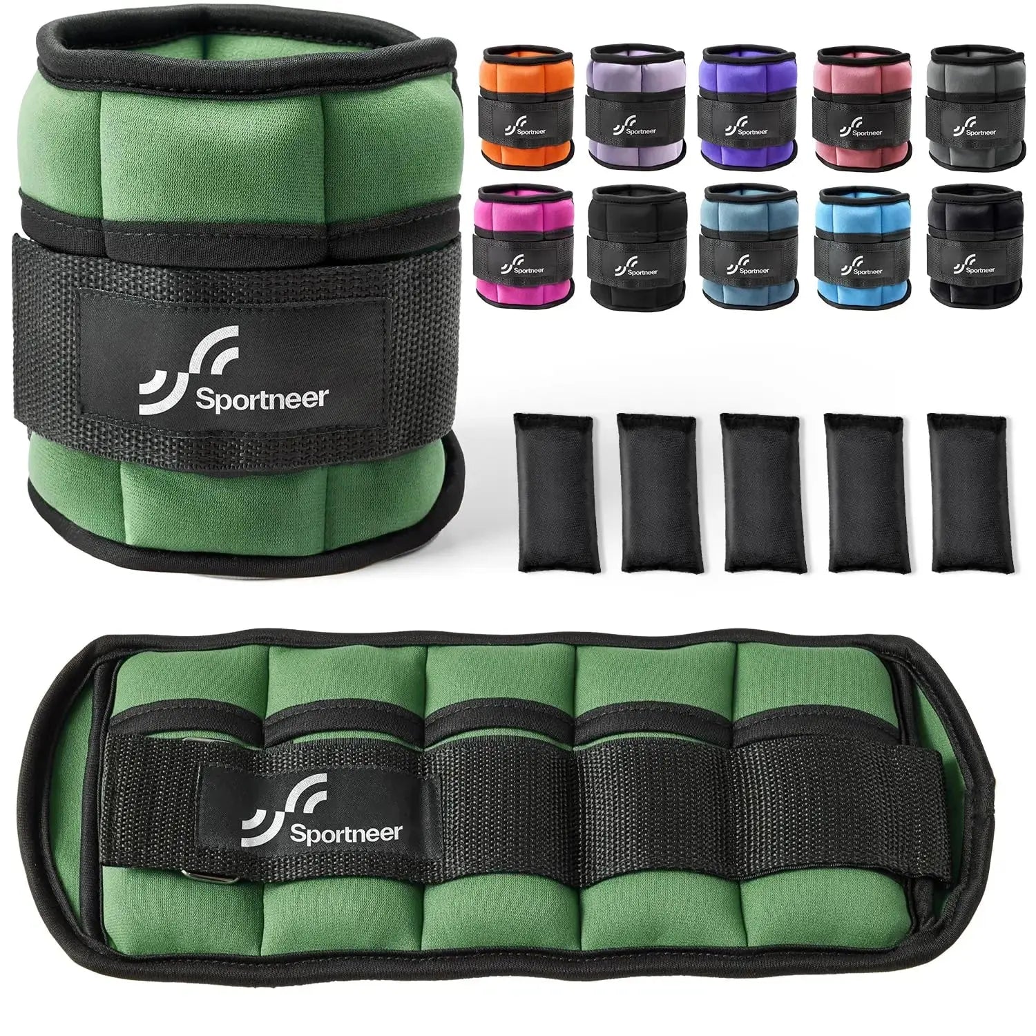Sportneer Adjustable Ankle Weights 1Pair 10lb Leg Weight Straps for Women Men Weighted Ankle Weights Set for Gym Fitness Workout Nova Trendz