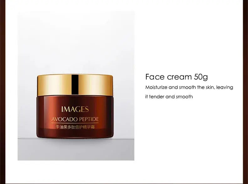 5pcs/Set IMAGES Avocado Skin Care Sets Facial Moisturizing Face Cream Serum Facial Cleanser Eye Cream Skin Care Products Nova Trendz