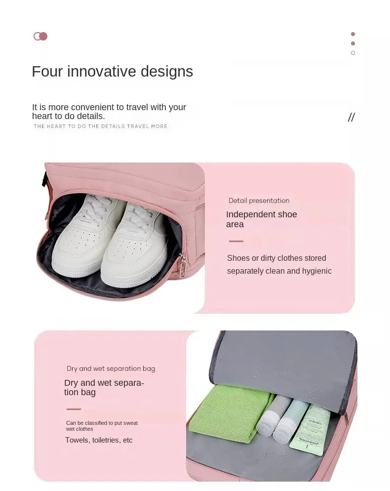 Mummy Bag Nappy Backpack Large Capacity Multifunction Cabin Bag with Shoe Storage Multilayer Separation Waterproof Diaper Bags Nova Trendz