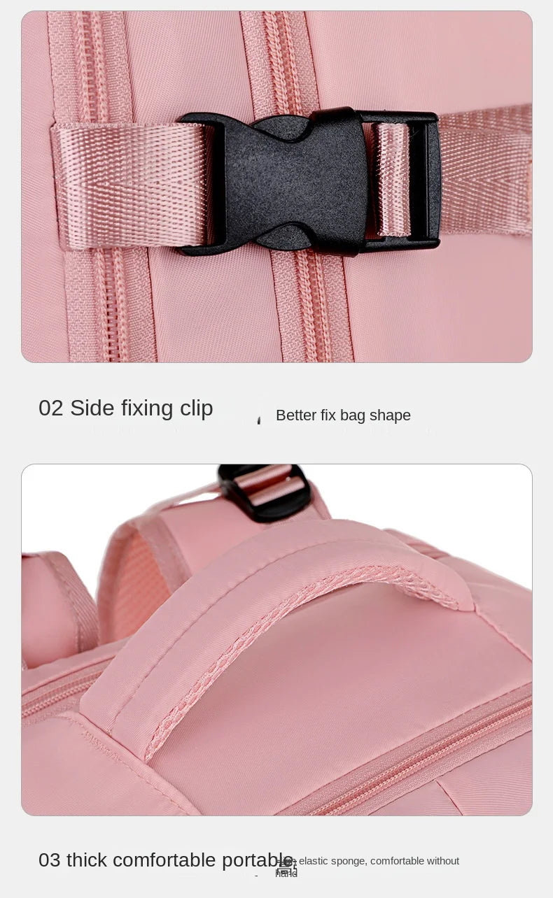 Mummy Bag Nappy Backpack Large Capacity Multifunction Cabin Bag with Shoe Storage Multilayer Separation Waterproof Diaper Bags