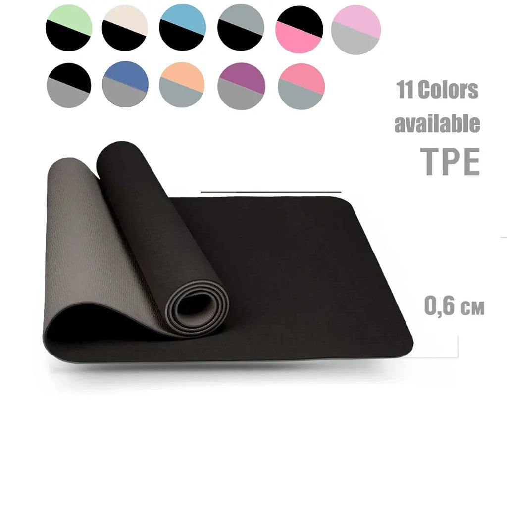 Yoga Mat,Double-Sided Non Slip Eco Friendly Fitness Exercise Mat with Strap TPE YogaMats for Women Men,for Yoga,Pilates,Exercise Nova Trendz