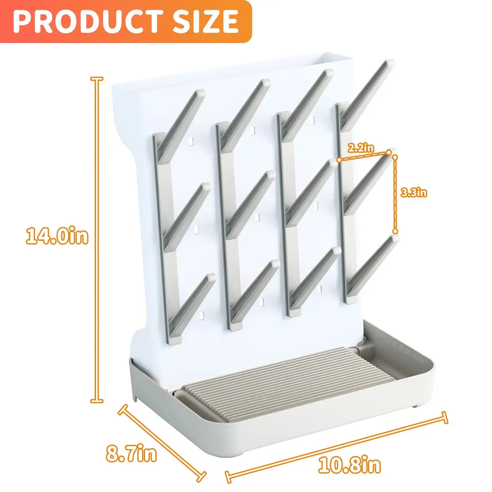 Baby Bottle Drying Rack Vertical Bottle Dryer Rack Holder Organizer Space Saving Standing Drying Rack for Baby Bottles and Cup Nova Trendz