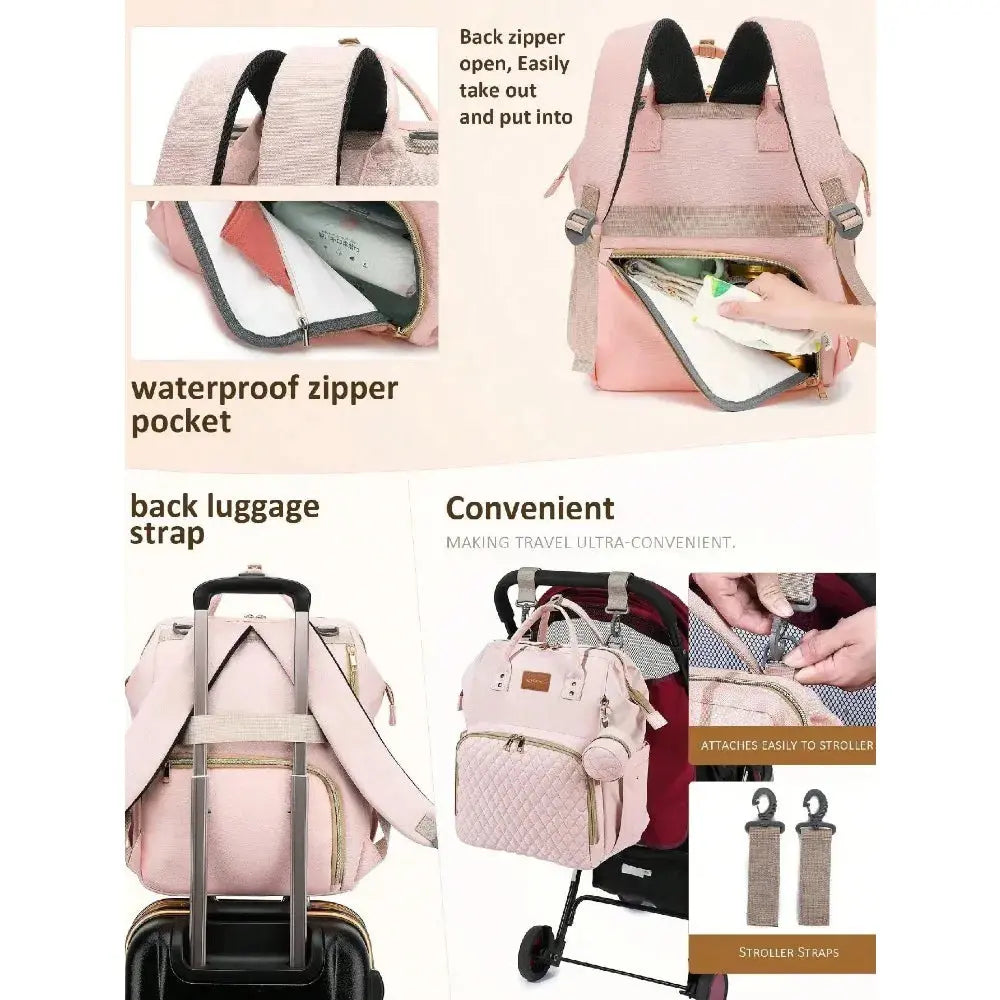 Diaper Bag Backpack With Changing Pad Pacifier Case, Baby Bag for Boy Girl Toddler Waterproof Travel Diaper Bag for Mom Nova Trendz