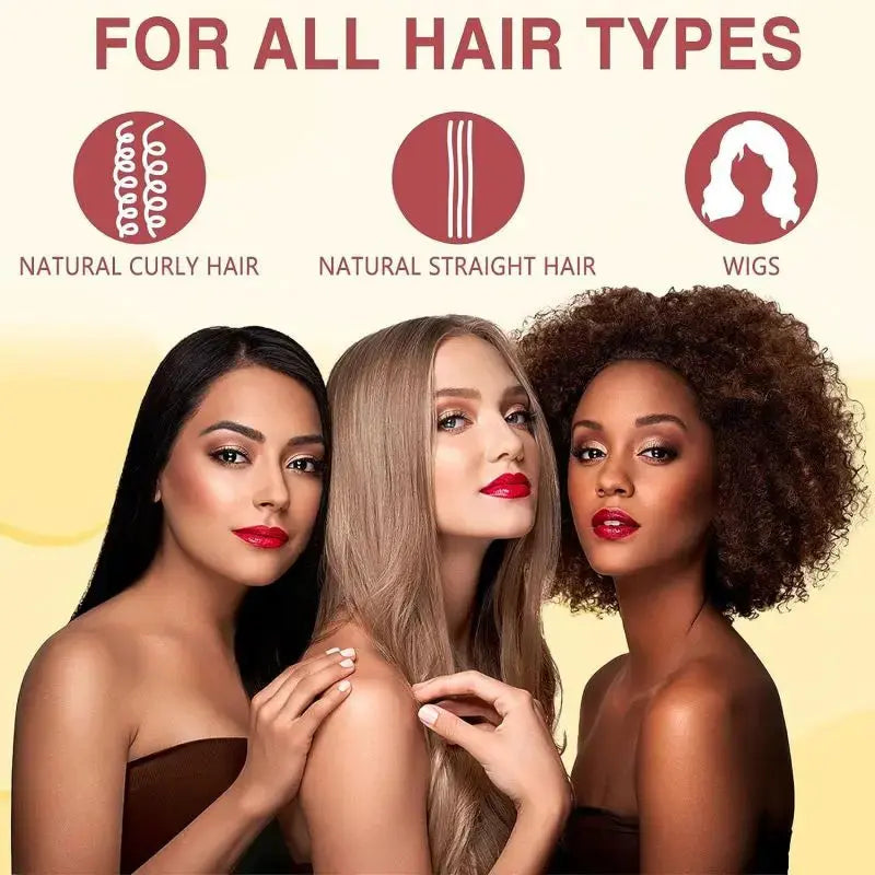 Heat Protection Spray Thermal Protector Serum Hair Growth Essential Oil Sleep Bonnet with Brush Moisturize Care Conditioner Set