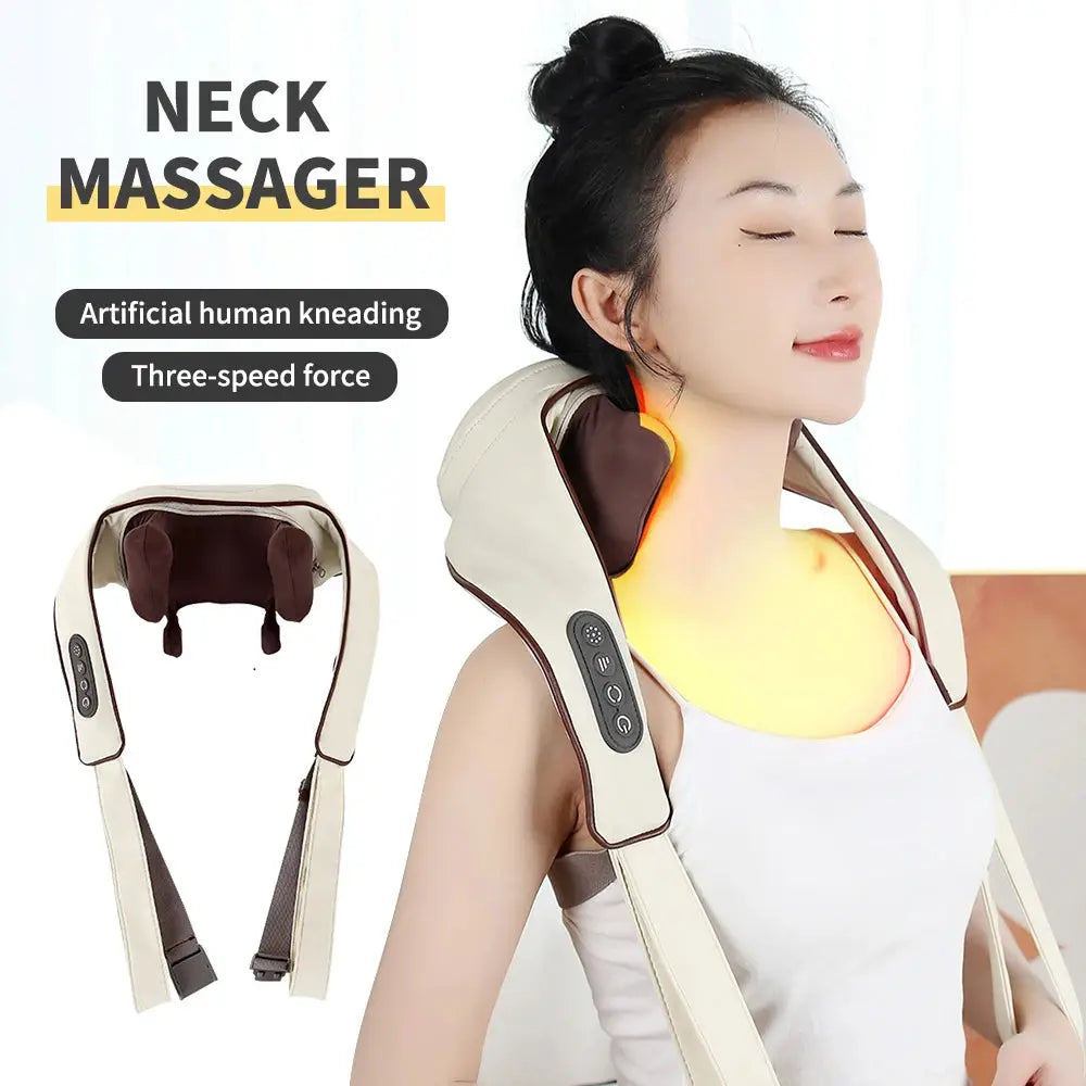 Home Neck Massager, Shiatsu Portable Shoulder Massager For Tissue Relief And Muscle Relaxation, Suitable For Multiple Scenarios Nova Trendz
