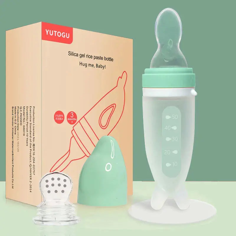 Baby Feeding Bottle Dolphin Silicone Rice Cereal Spoon Newborn Tableware Baby Goods Feeding Spoon Nova Trendz