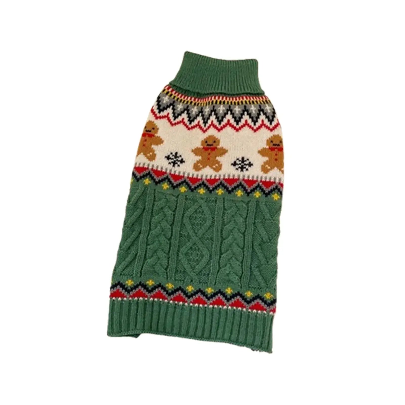 Dog Winter Clothes Pet Christmas Red Sweaters Sleeveless Gingerbread Reindeer Pattern Soft Warm Fall Winter Cats Dogs Clothes Nova Trendz