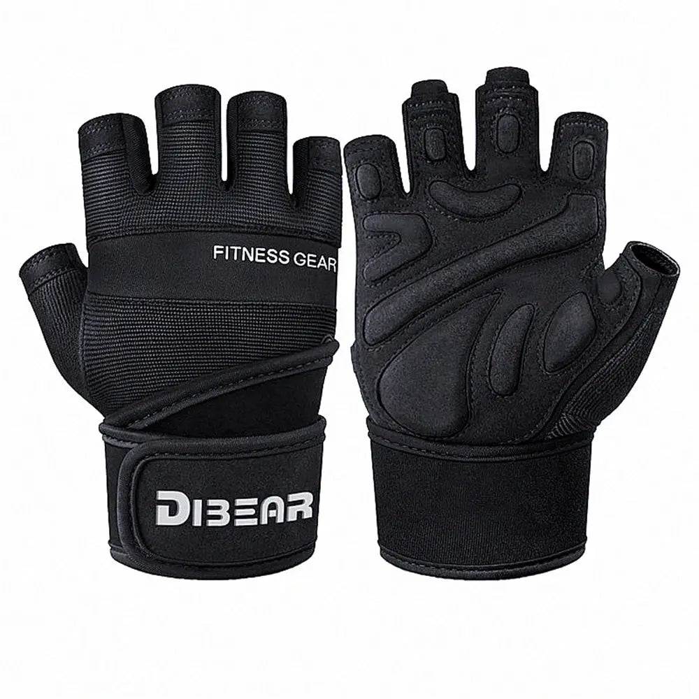 Half Finger Bodybuilding Gym Gloves Weightlifting Dumbbell Kettlebell Training Workout Fitness Gloves For Man  Women Nova Trendz