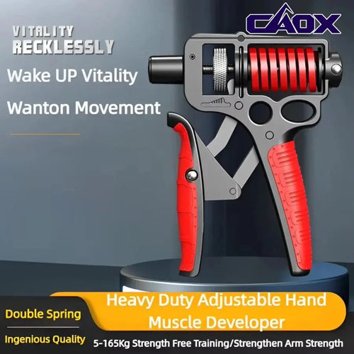 5-165Kg Adjustable Heavy Hand Grip Exercise Strengthener Gripper Finger Expander Arm Wrist Forearm Trainers Fitness Steel Spring - Nova Trendz