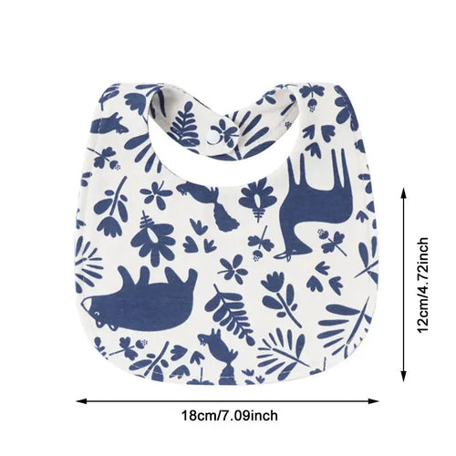 4pcs/lot Baby Bibs Set Flower Animal Printed Burp Cloths Cotton Infant Feeding Swallow Towel Boys Girls Care Items Universal Nova Trendz