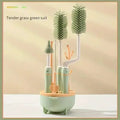 4Pcs Silicone Baby Bottle Brush Long Handle Cleaning Set 360 Degree Rotating Cleaner Nipple Brush Set Feeding Bottles Cleaner Nova Trendz