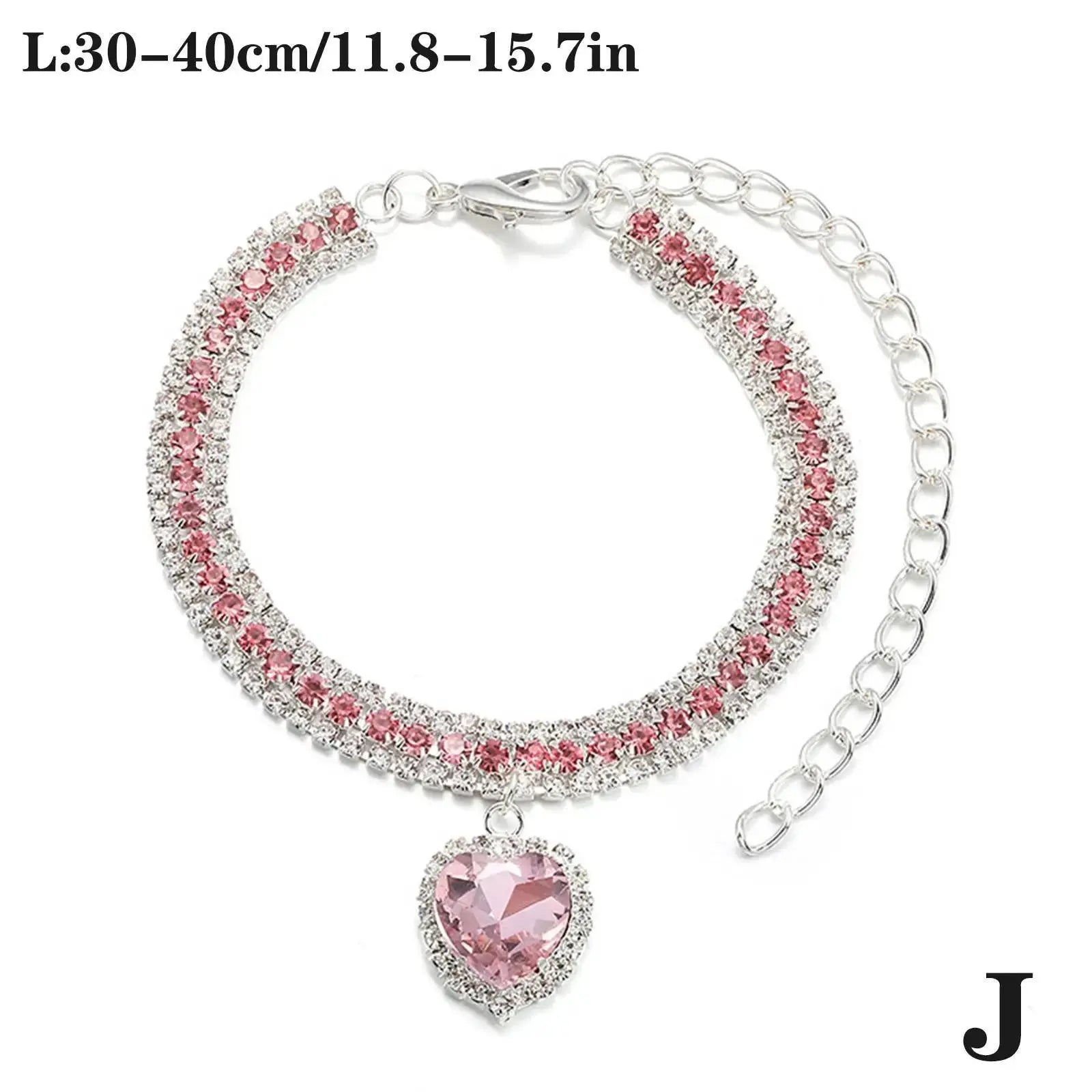 Dog Cat Rhinestone Diamante Collar Necklace Puppy Crystal Bling Pet Accessories For Puppy Kitten Crystal Pendant Diamond Collars Nova Trendz