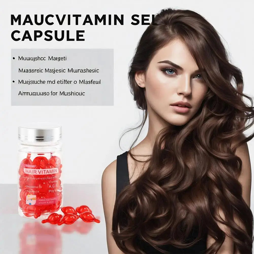 Smooth Silky Hair Vitamin Capsule Keratin Complex Oil Hair Care Repair Damaged Hair Serum Nourishing Moroccan Hair Oil Nova Trendz