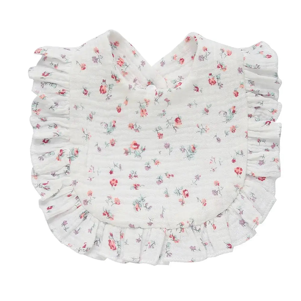 2025 New Baby Feeding Drool Bib Ruffle Floral Infants Lace Saliva Towel Soft Cotton Burp Cloth For Newborn Toddler Kids Bibs Nova Trendz