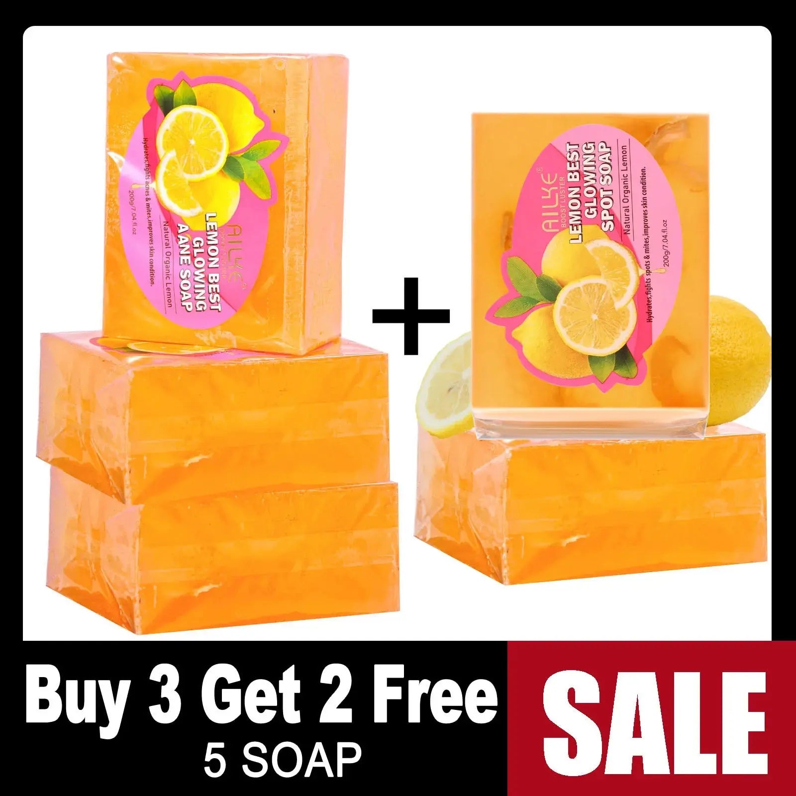 AILKE Natural Skin Cleansing Set, Cleanses Darkness, Stains, Moisturizes, Whitening, Boost Radiance To The Skin. Organic, Vegan Nova Trendz