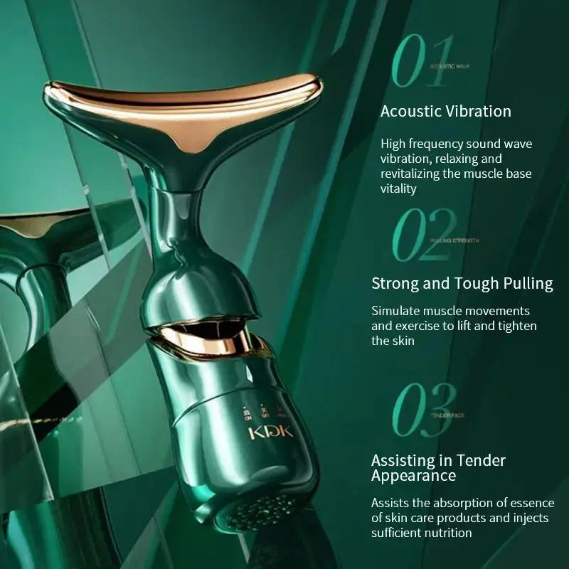 3-in-1 Microcurrent Facial Massager for Face, Neck & Eye Area Nova Trendz