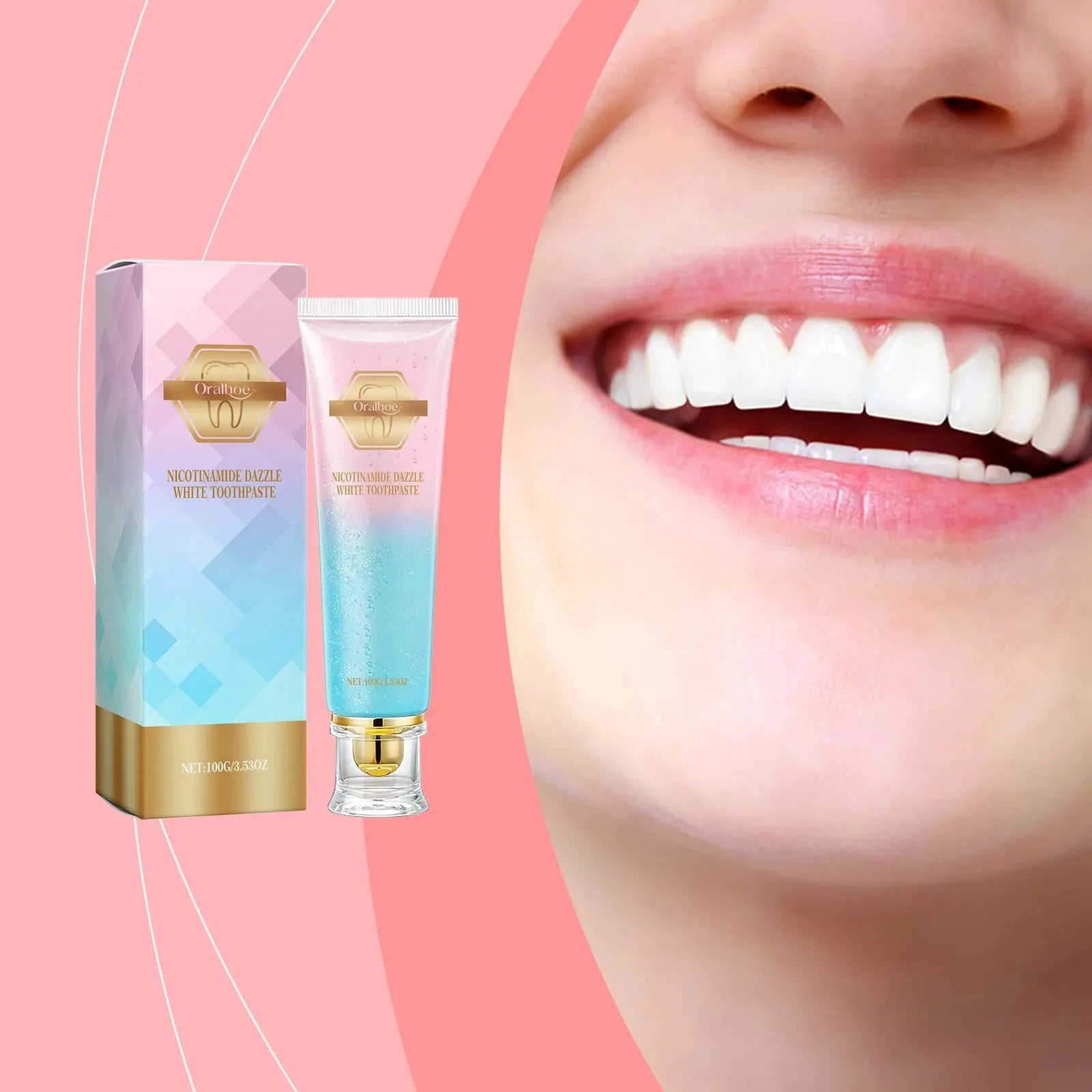 Niacinamide Whitening Toothpaste Dental Stains Removing Prevent Bad Breath Oral Cleaning Refreshing Reduces Plaque Toothpaste - Nova Trendz