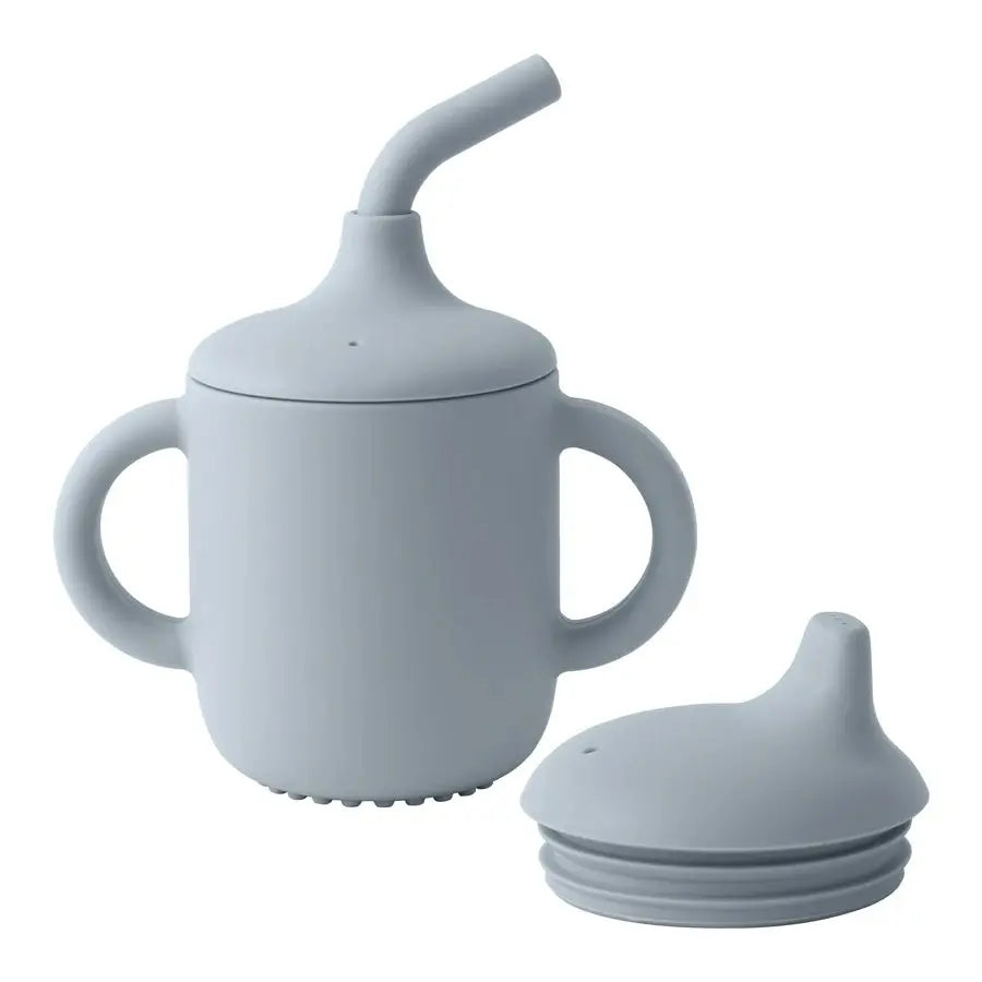 1PCS Two Lids Baby Silicone Straw Cup BPA Free Portable Storage Snack Container Feeding Cup Kids Learning Drink Cup Baby Stuff Nova Trendz