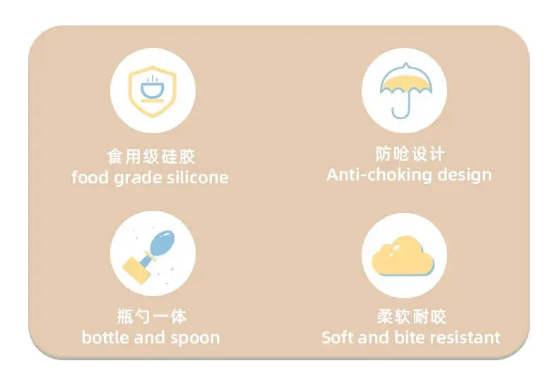 Squeezing Feeding Bottle Silicone Newborn Baby Training Rice Spoon Infant Cereal Food Supplement Feeder Safe Tableware Tools Nova Trendz