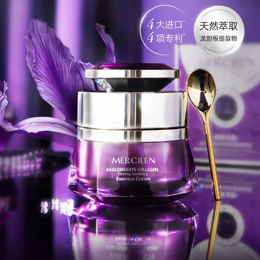 Gentian Root Collagen Firming Soothing Essence Face Cream Delicate Firming Balanced Skin Fine Lines Korea Skincare Products - Nova Trendz