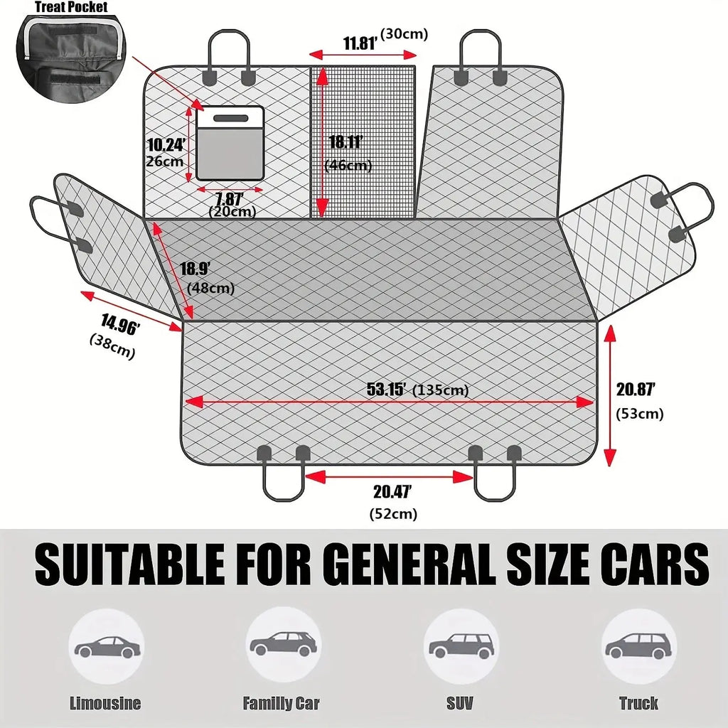 Dog Car Backseat Cover Rear Seat Anti Dirty Pet Car Dog Mat Pet Travel Waterproof Scratch Resistant Oxford Car RearExtender - Nova Trendz