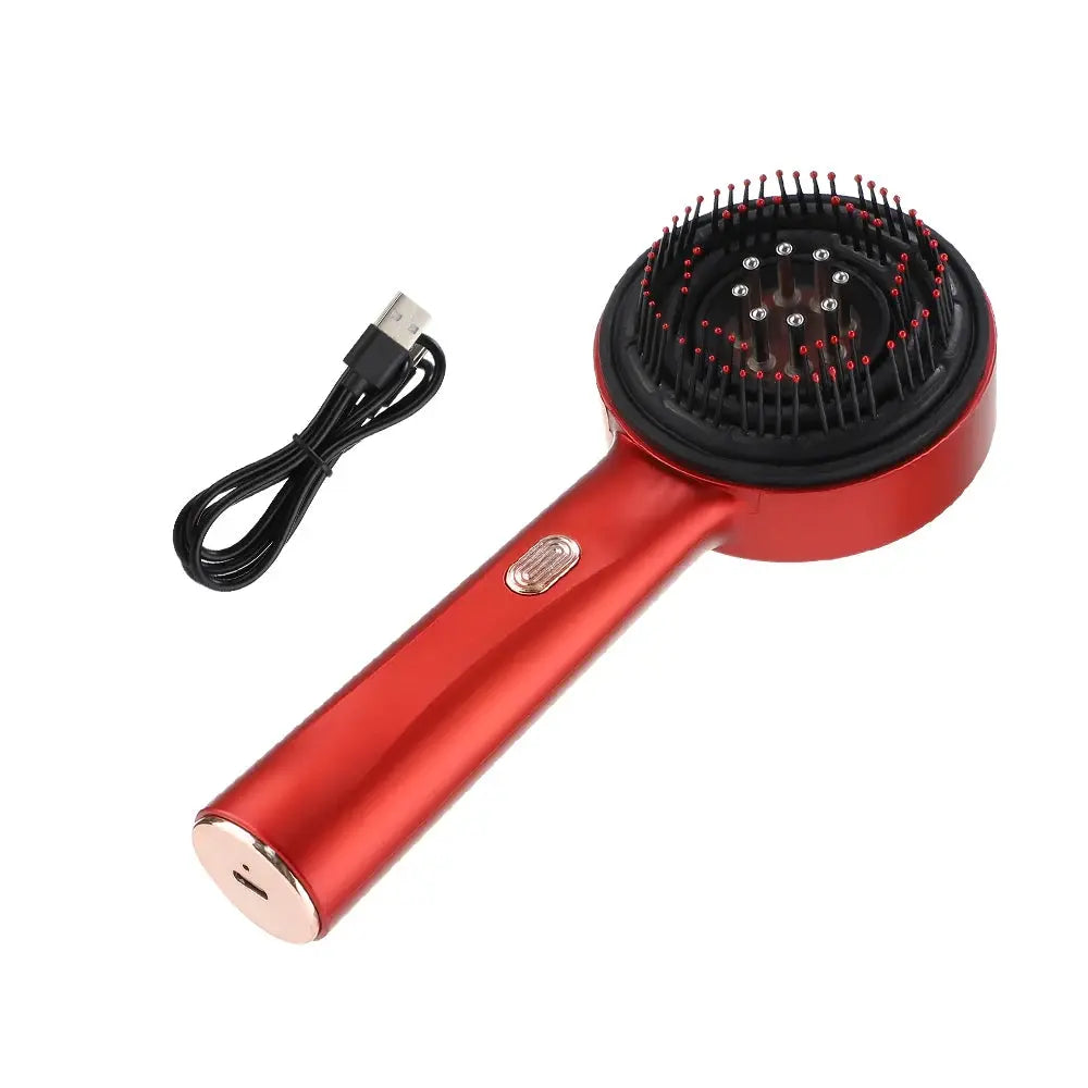 3 Modes Electric Vibration Massage Comb Red Light Therapy Hair Growth Massage Scalp Brush Oil Liquid Applicator Head Massager - Nova Trendz
