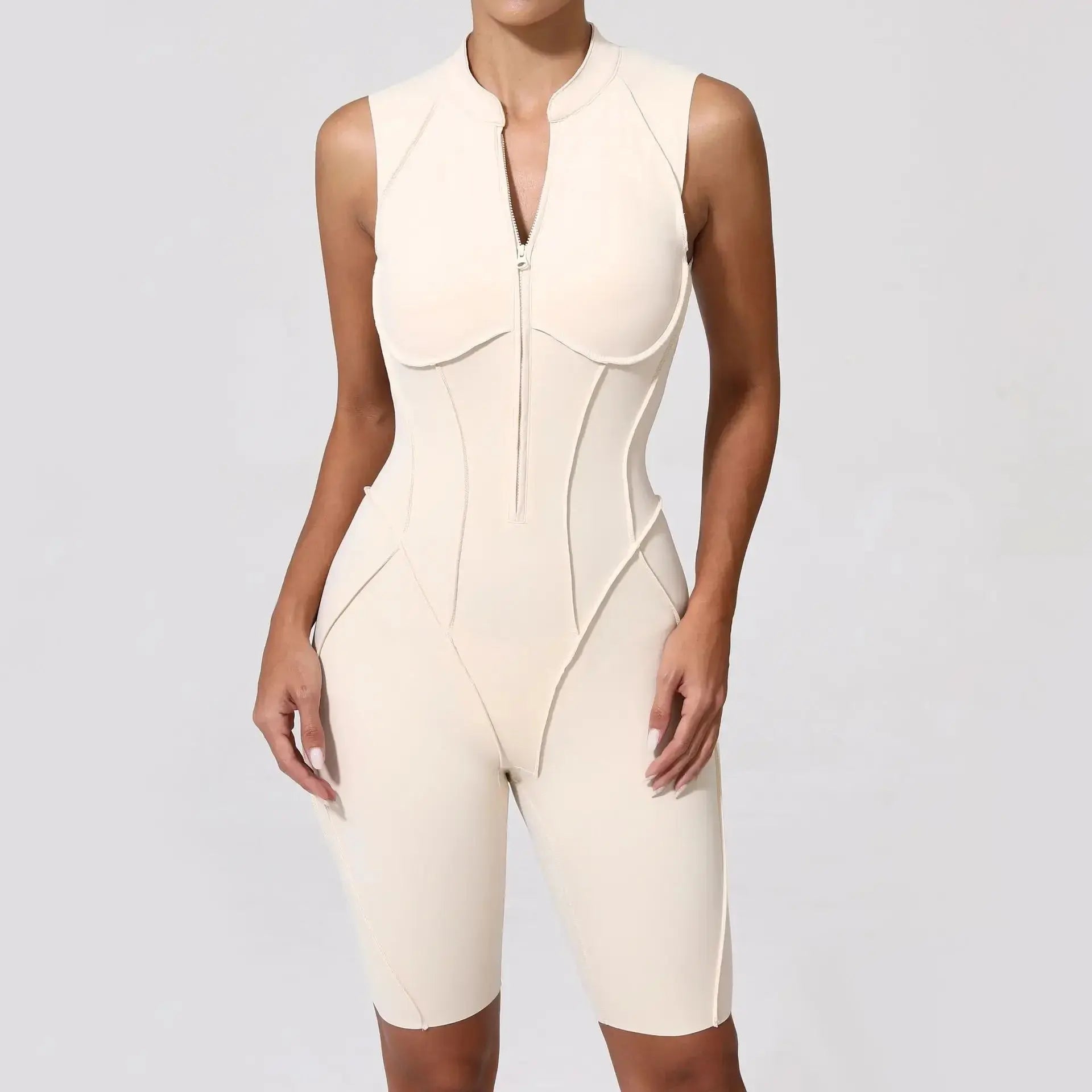New Seamless Yoga Jumpsuits Sports Fitness Hip-lifting Backless Skinny Zipper One-Piece Workout Clothing Gym Bodysuit for Women - Nova Trendz