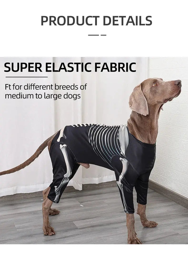 Dogs Skeleton Pattern Clothes Dog Halloween Cosplay Costume Halloween Bone Hoody Sweater Large Dog Jumpsuit Suit S-XXXL - Nova Trendz
