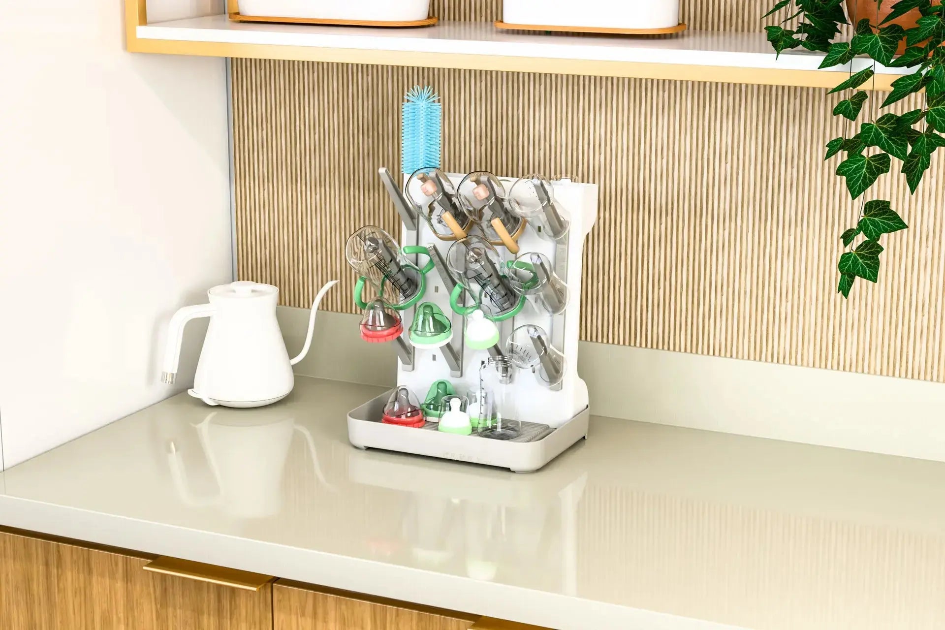 Baby Bottle Drying Rack Vertical Bottle Dryer Rack Holder Organizer Space Saving Standing Drying Rack for Baby Bottles and Cup Nova Trendz