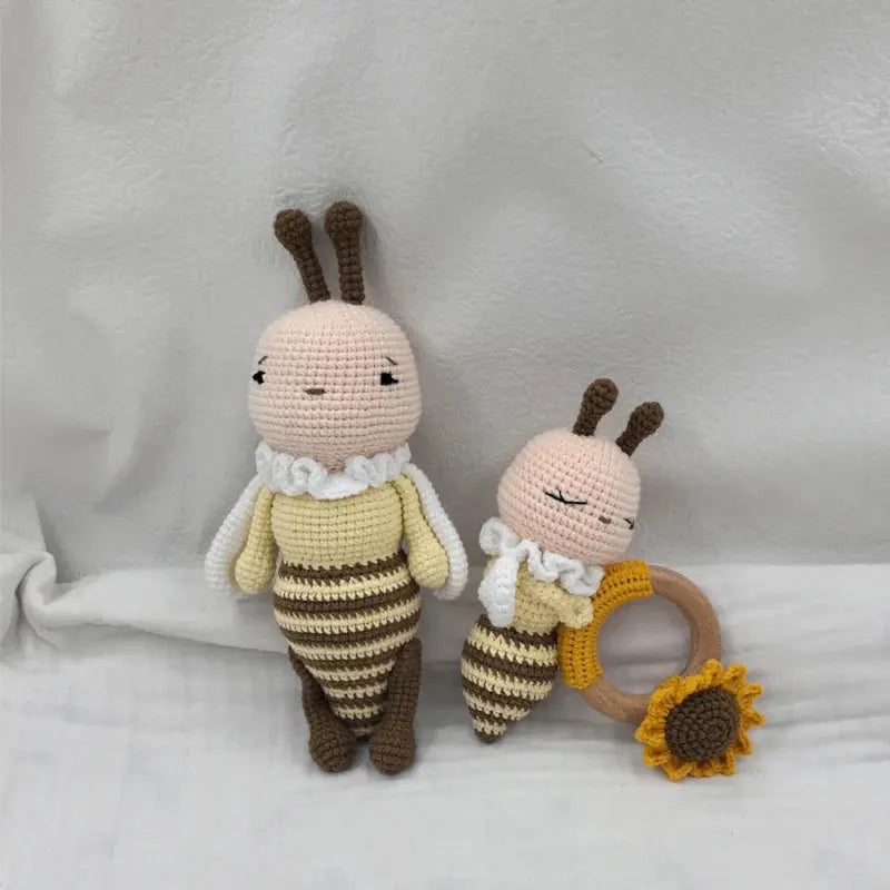 Baby Security Blanket Towel Feeding Bib Soft Towel Cotton Burping Cloth Infant Shower Gift Knitted Lovely Animal Rattle Sleep To Nova Trendz