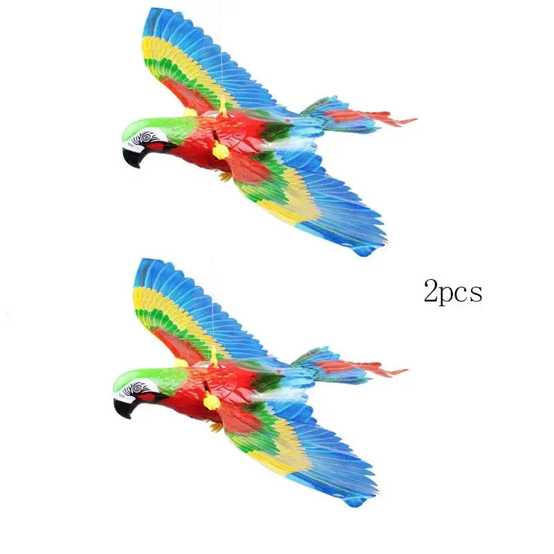 Simulation Bird Interactive Cat Toys Electric Hanging Eagle Flying Bird Cat Teasering Play Cat Stick Scratch Rope Pet Toys - Nova Trendz