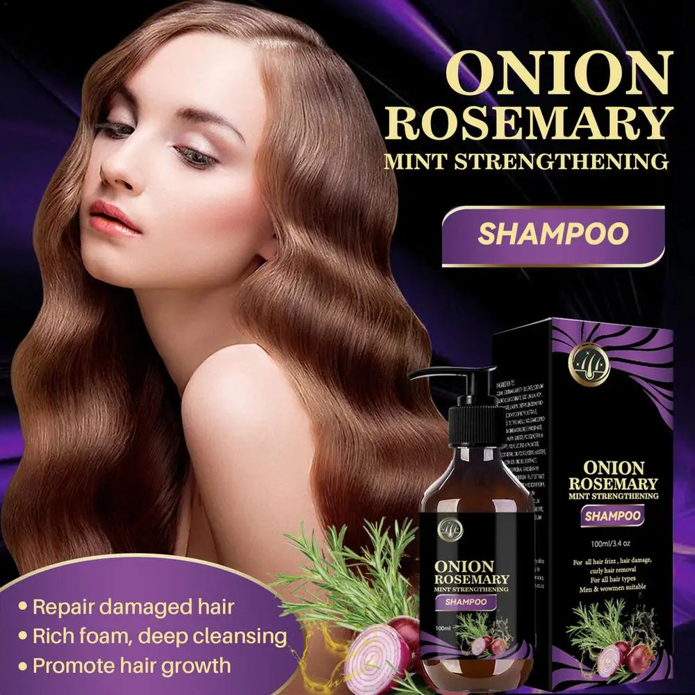 Volumizing Rosemary Onion Shampoo for Hair Care Rosemary & Onion Shampoo for Thickening and Deep Cleansing - Nova Trendz