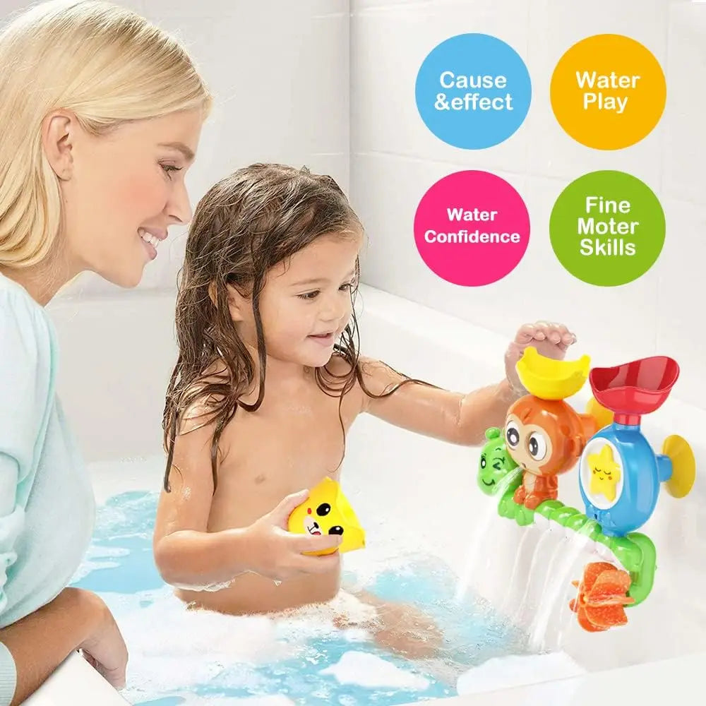 Bath Toys for Toddlers Age 1 2 3 Year Old Girl Boy Preschool New Born Baby Bathtub Water Toy Durable Interactive Infant Toy