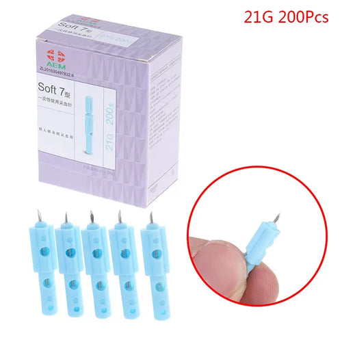 200Pcs 21G Soft Blood Glucose Medical Collecting Lancet Needles Diabetes Tests Nova Trendz