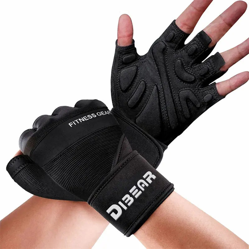 Half Finger Bodybuilding Gym Gloves Weightlifting Dumbbell Kettlebell Training Workout Fitness Gloves For Man  Women Nova Trendz
