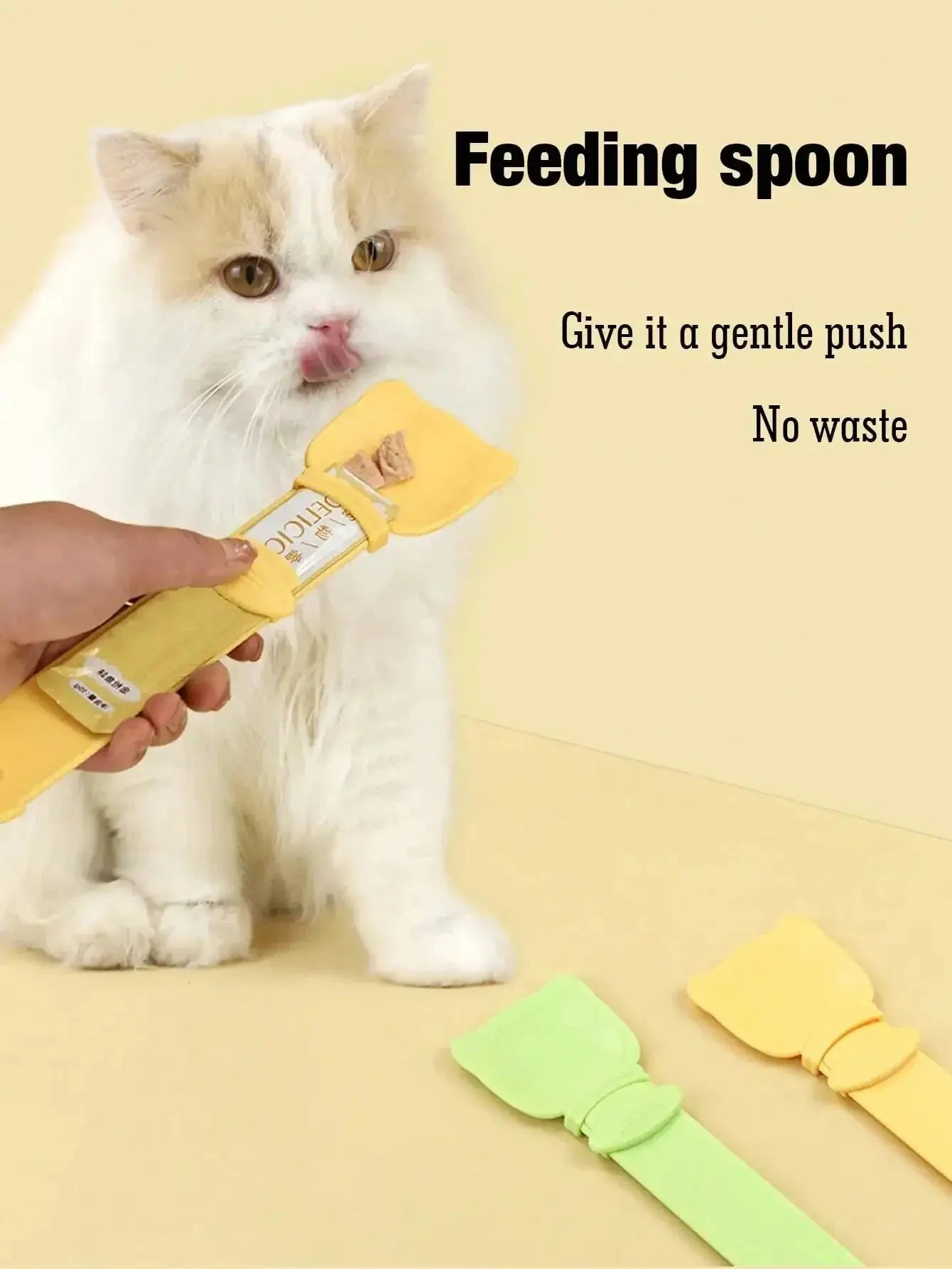 1/3PCS Cat Strip Feeder Spoon Long Handle Lickable Wet Food Feeder for Cats Pet Meat Mud Food Squeeze Dispense Spoon Pet Supplie - Nova Trendz