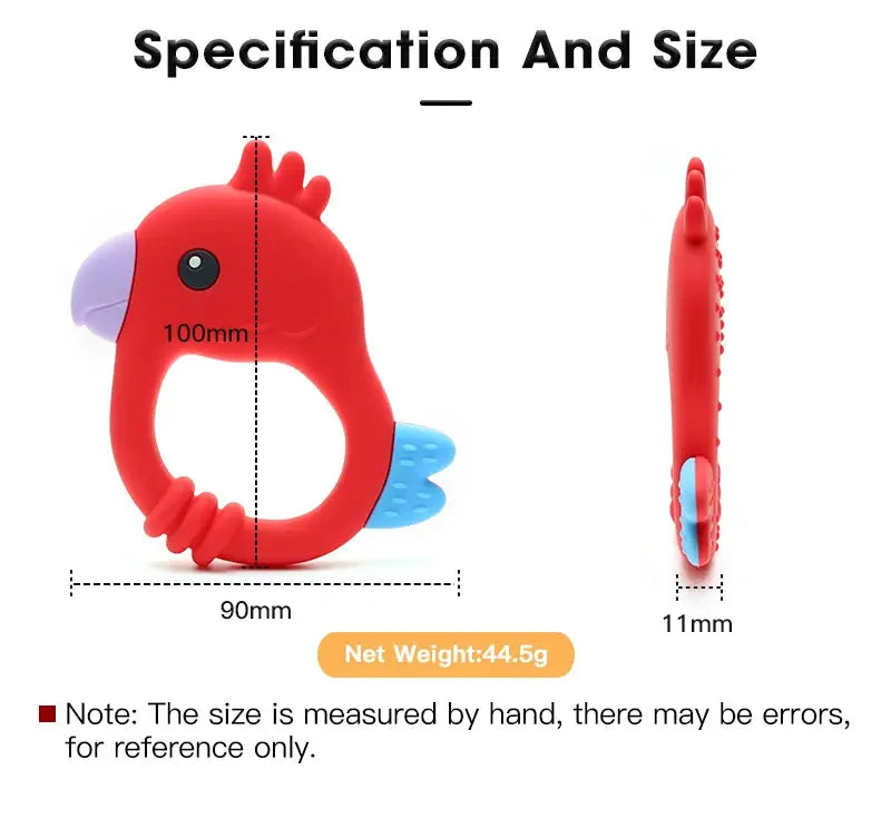 2015 New Design Colorful Parrot Teether - Food-Grade Silicone Baby Teething Toy (BPA-Free) baby teether Nova Trendz