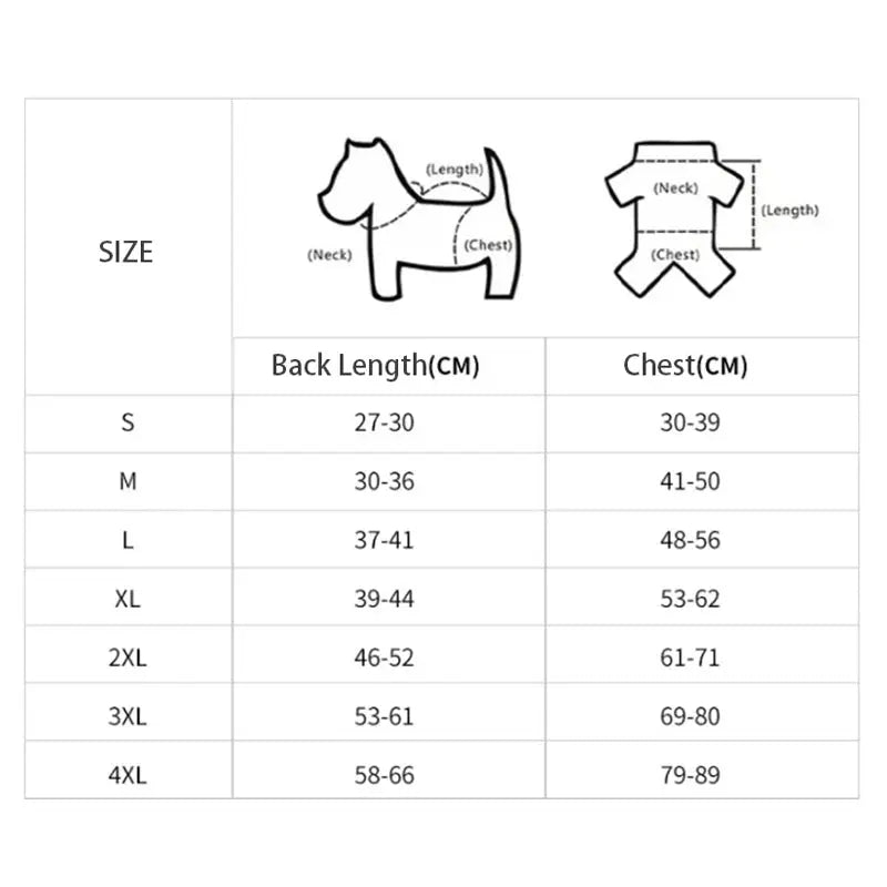 Dog Thicken Cotton-padded Coat Pet Warm Down Jacket Windproof 4 Legs Pet Outfit Winter Greyhound Husky Corgi Chihuahua Clothes - Nova Trendz