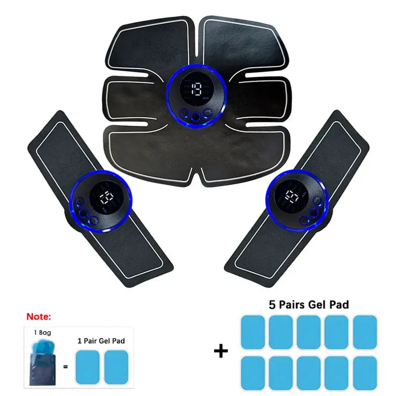 Electrical Muscel Stimulator Massager Abdomen Buttocks Arm Leg Neck Hips Trainer Muscle Toner Fitness Training Workout Equipment Nova Trendz